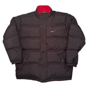 Vintage Nike Down Filled Puffer Jacket Dark Blue Nylon Men’s Large
